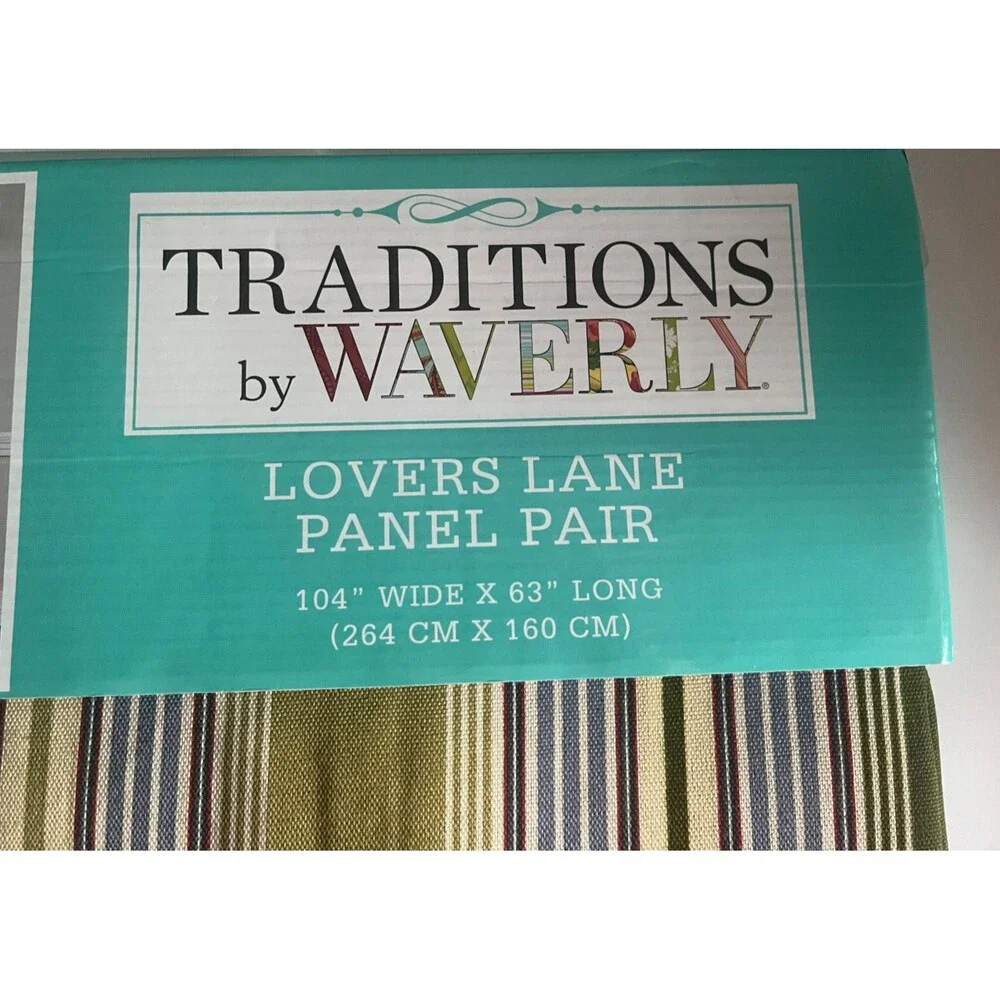Waverly Lover's Lane Rod Pocket Curtain Panels 52x63